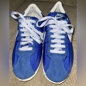 Nike Womens Cortez '72 Blue Suede Shoes Sz 8.5 2002 Y2K 304038 413 VTG